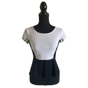 Banana Republic color blocking peplum top size 0P